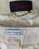 Lolita Lempicka shell button suit, 90s