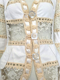 Dior leather and sheer lace jacket, SS 2005