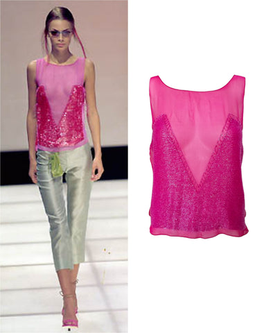 Emporio Armani beaded top, SS 2000