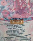 John Galliano floral newspaper dress