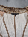 Roberto Cavalli distressed skirt set, Fall 2001