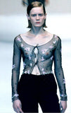 Blumarine embellished roses top, SS 1999