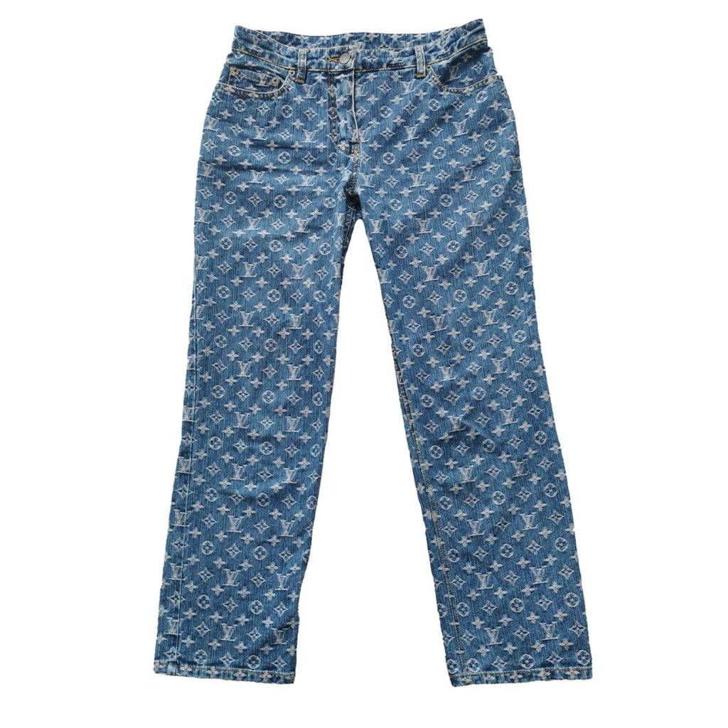 Supreme x Louis Vuitton Jacquard Silk Pajama Pant Blue  SS17 Mens  US