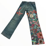 Roberto Cavalli embellished flower jeans, Spring 2002 - My Runway Archive