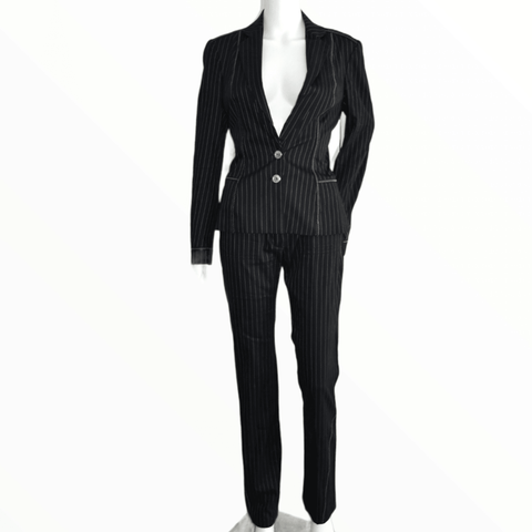 Dior pinstripe navy pant suit - My Runway Archive