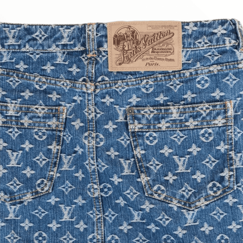 Louis Vuitton Monogram Patch Jeans