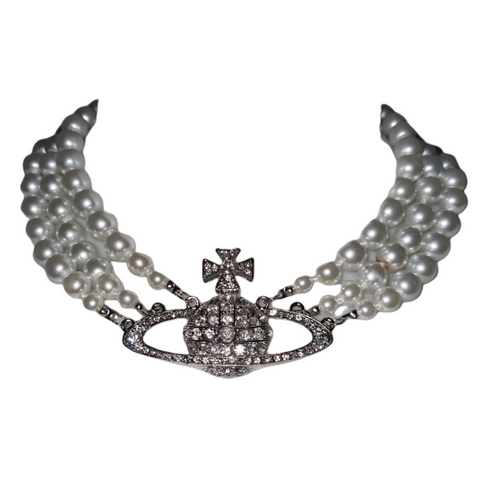 Archive, Vivienne Westwood three row orb necklace