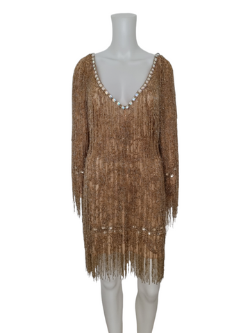Roberto Cavalli gold beaded runway dress, FW 2002 – My Runway Archive