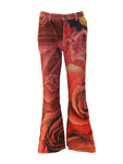 Roberto Cavalli rose print jeans, SS 2000