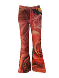 Roberto Cavalli rose print jeans, SS 2000