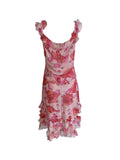 Blumarine floral ruffle dress, SS 02